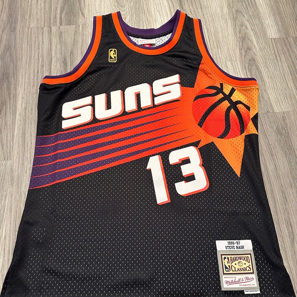 Mitchell & Ness Suns Black Jersey with Orange and black.
